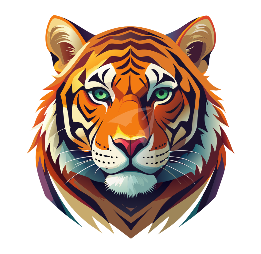 Tiger Head Vector Png Illustration