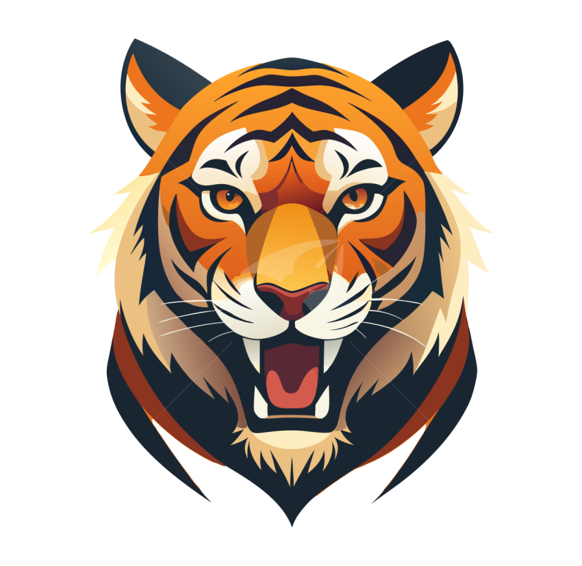 Tiger Rore face Vector Illustration