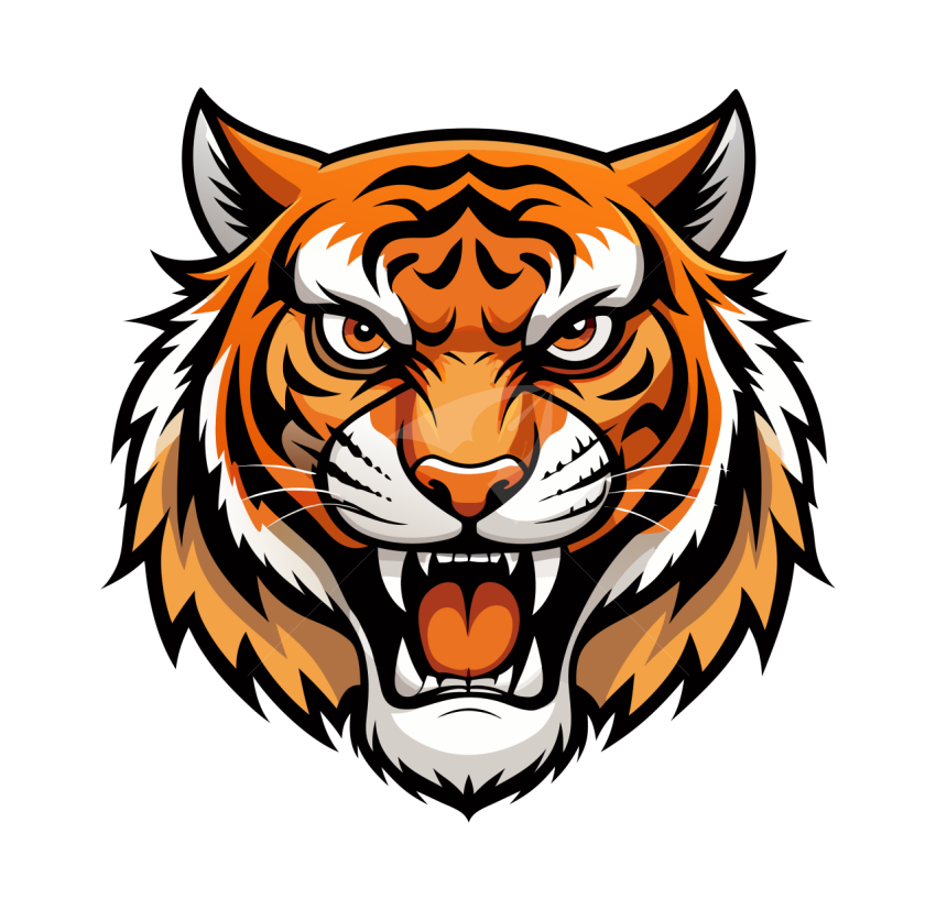 Tiger Rore Head Vector Illustration