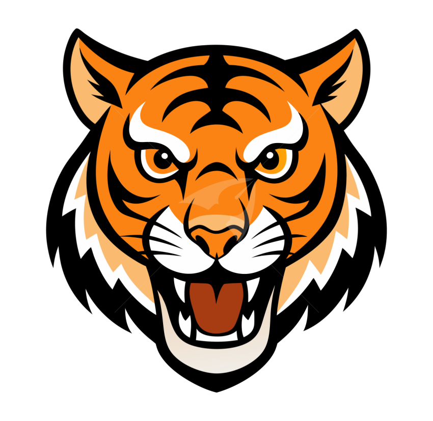 Tiger Rore Head Vector Illustration