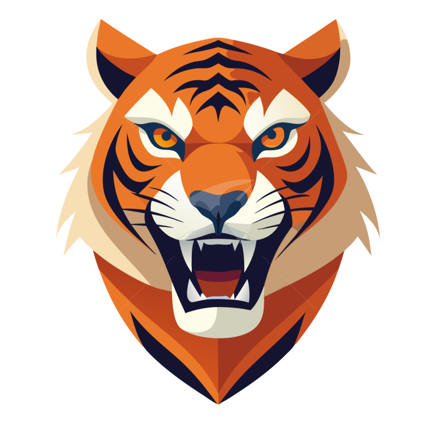 Tiger Rore face Vector Illustration