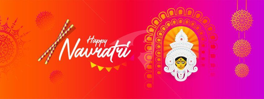 Happy Navratri Banner Design Template