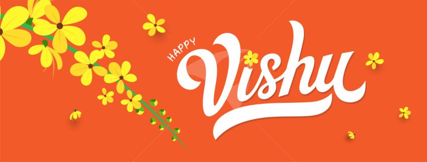 Happy Vishu Cover Banner Design Template