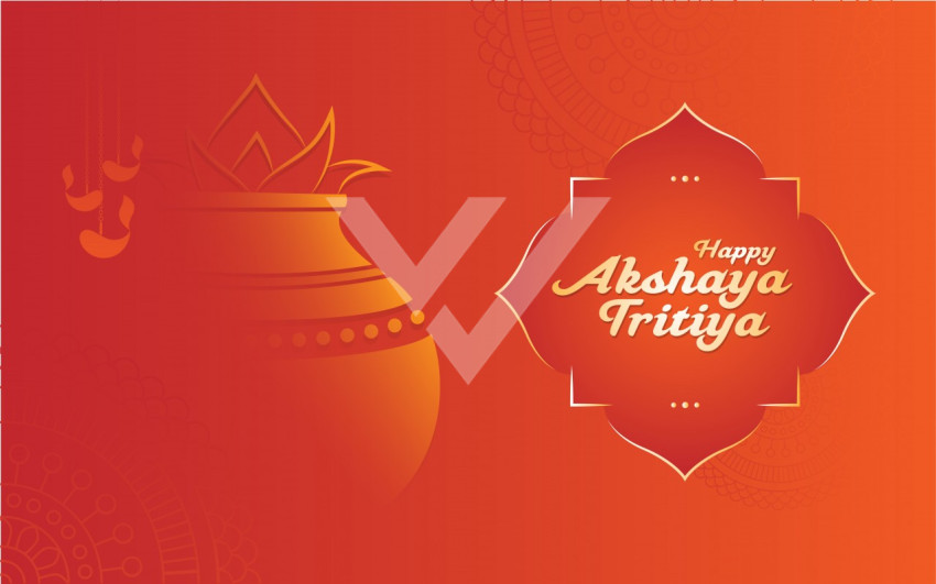 Happy akshaya tritiya festival background design vector illustration  wall  stickers hindu happiness gold  myloviewcom