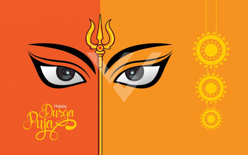 Happy Durga Puja Background Design Template - Photo #802 - Vector Jungal |  Free and Premium Stock Vectors