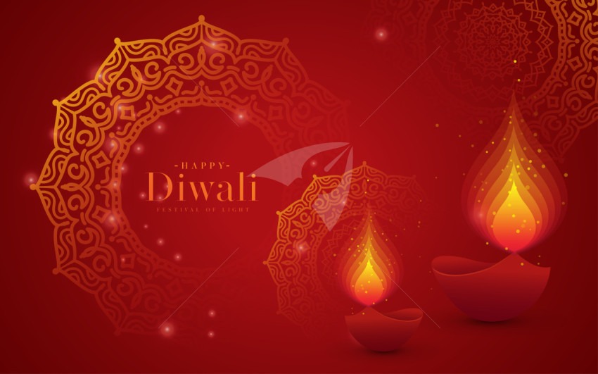 Happy Diwali Festival Background Design Template