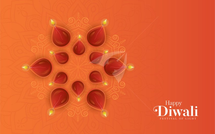 Happy Diwali Post Banner Background Template