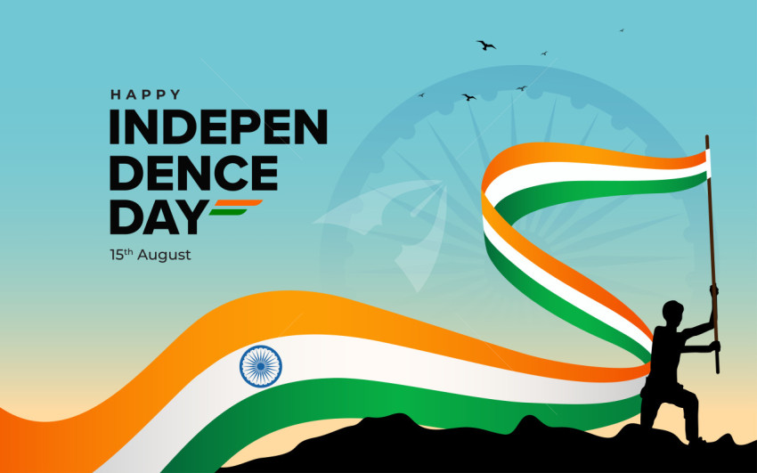 Happy Indian Independence Day Banner Template