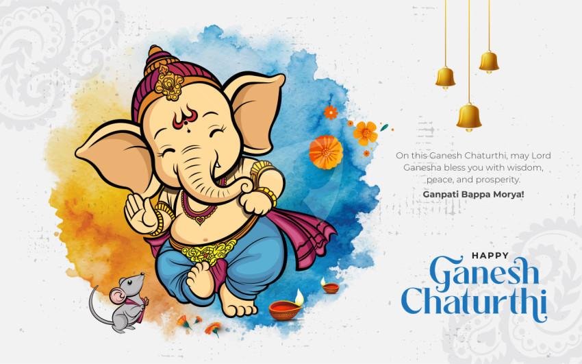 Happy Ganesh Chaturthi Greeting Template