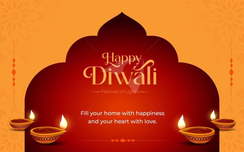 Happy Diwali Background Banner Design Template