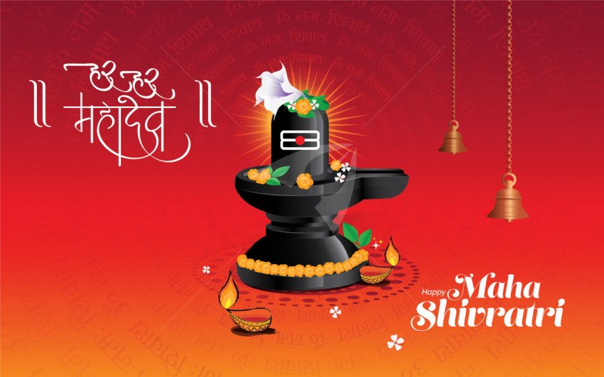 Happy Maha Shivratri Greeting Background Design Template