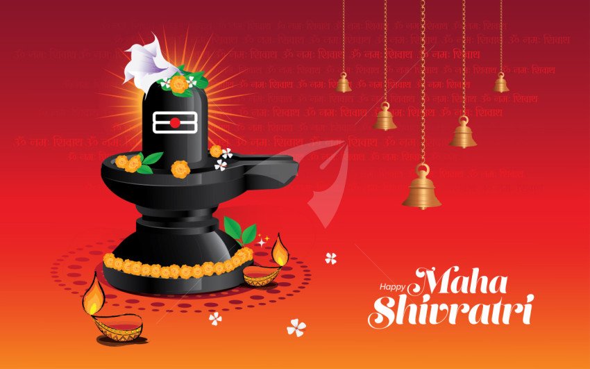 Happy Maha Shivratri Greeting Background Design Template