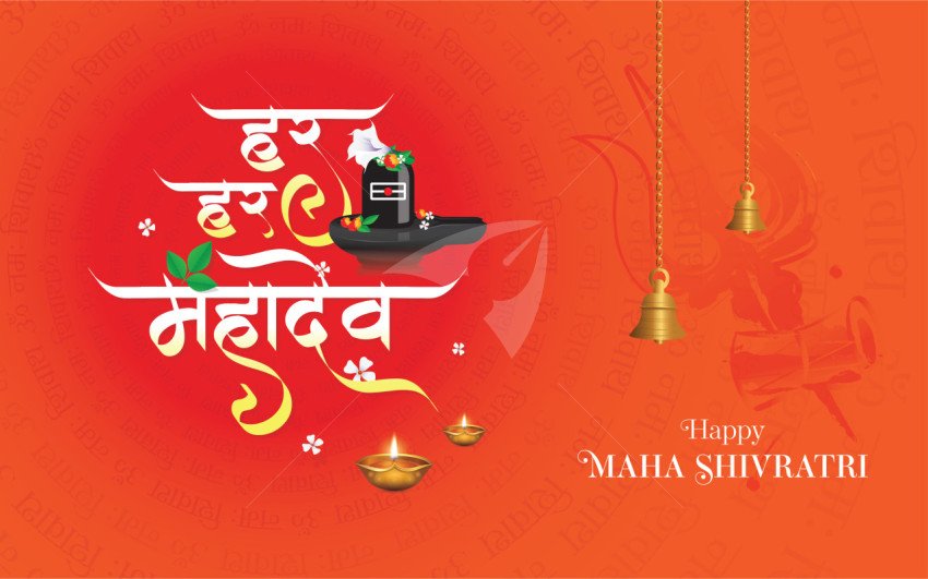 Happy Maha Shivratri Greeting Background Design Template