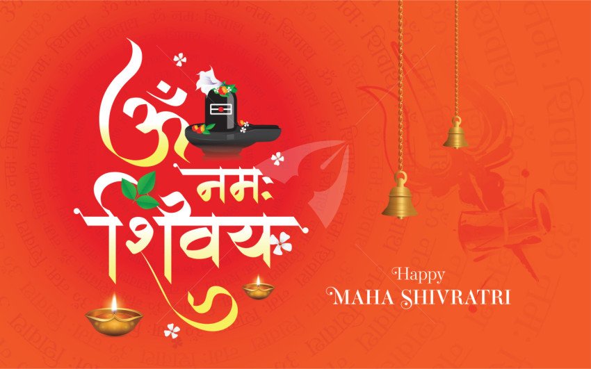 Maha Shivratri Greeting Background Template