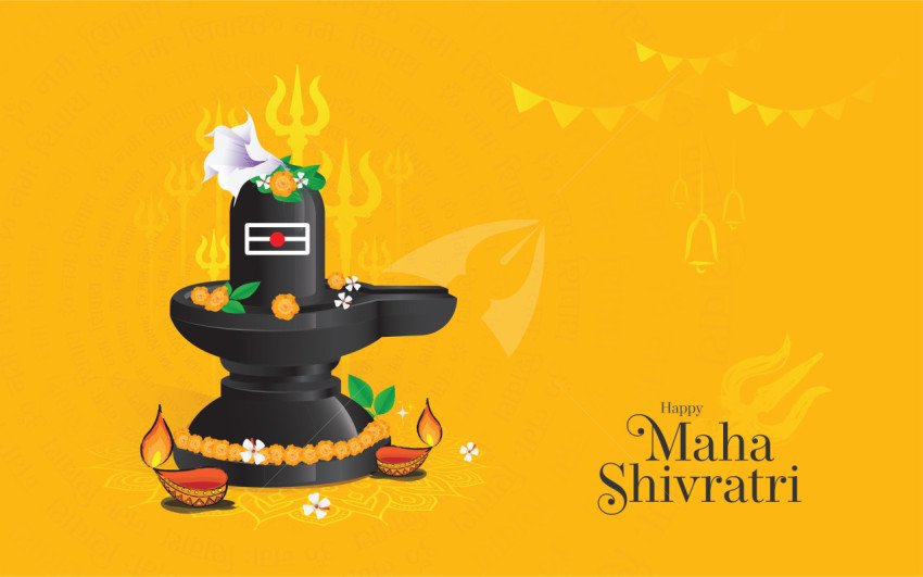 Maha Shivratri Greeting Background Template