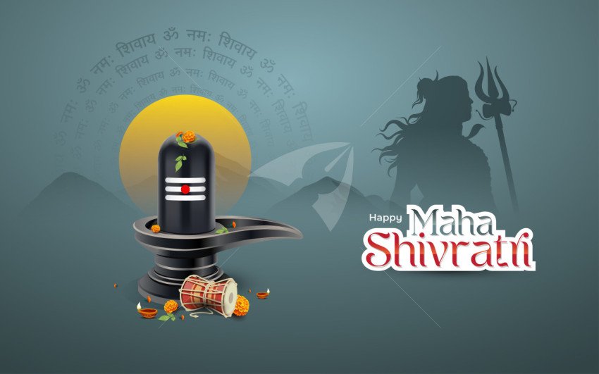 Happy Maha Shivratri Background Vector Design Template