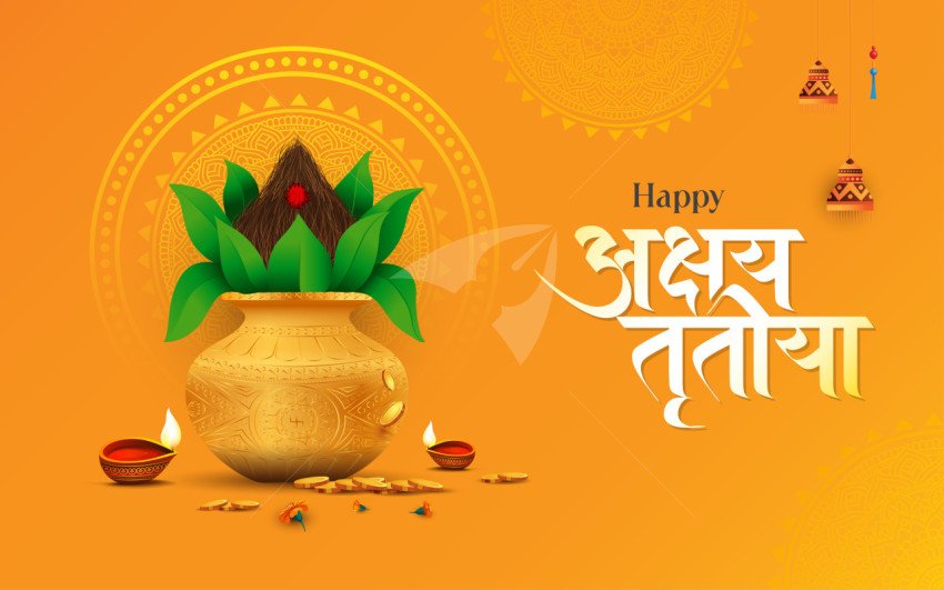 Akshaya Tritiya Hindi Background Design Template