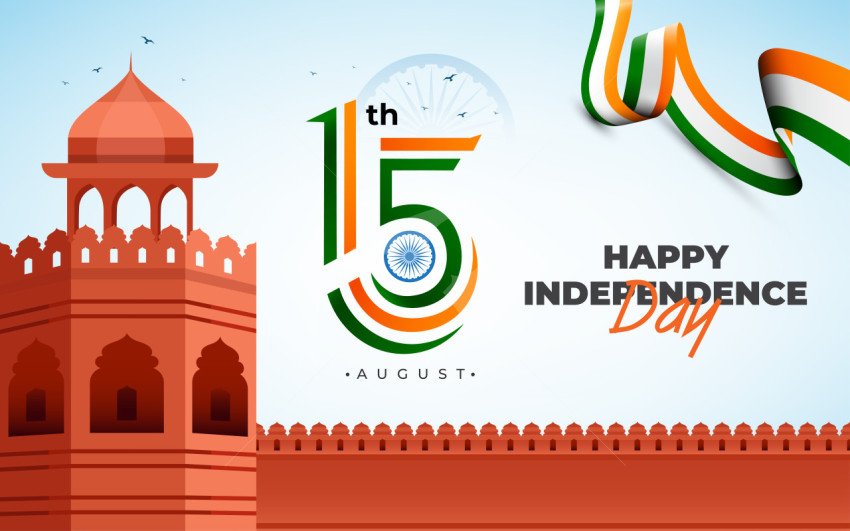 15th August Indian Independence Day Celebration Banner Template