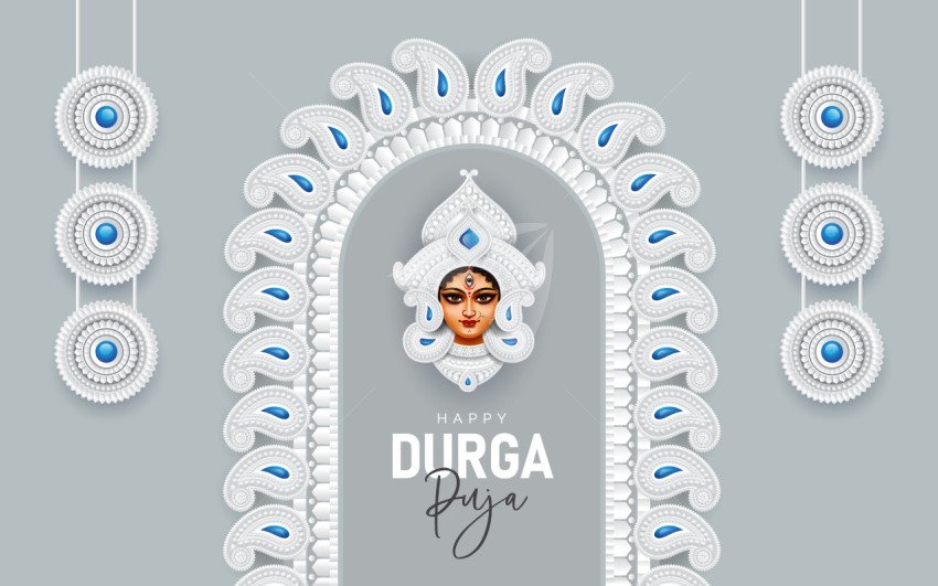 Happy Durga Puja Background Design Template Illustration