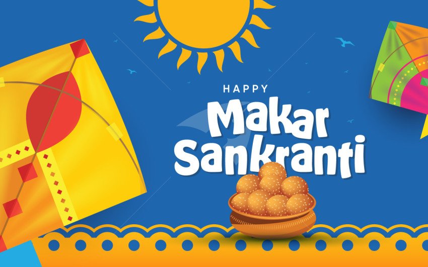 Happy Makar Sankranti Background Design Template