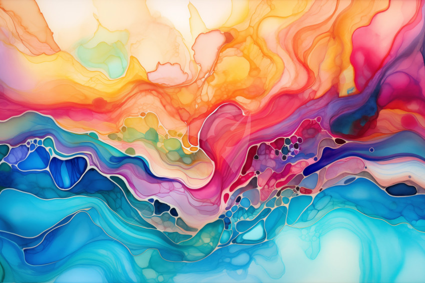 Alcohol Ink Painting Art Background