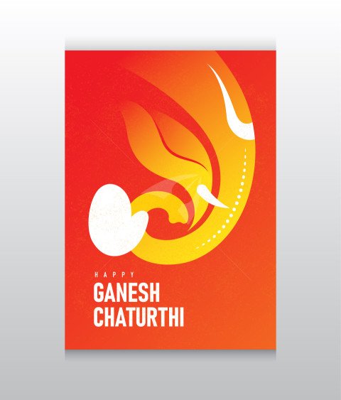 Creative Ganesh Chaturthi Greeting Template