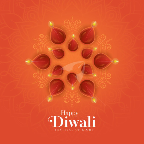 Happy Diwali Post Banner Design Template