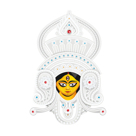 Goddess Durga Face Illustration