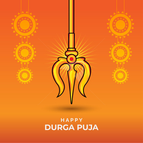 Happy Durga Puja Post Banner