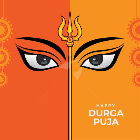 Happy Durga Puja Post Template