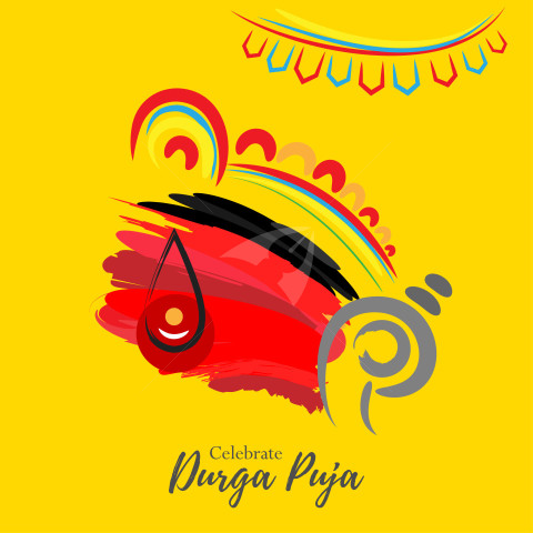 Durga Puja Festival Celebration Template Design