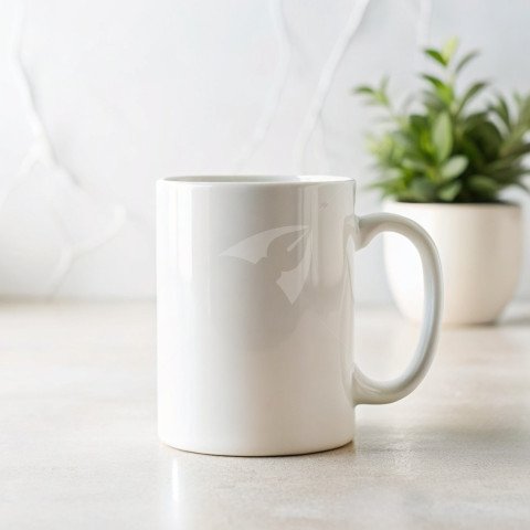 Coffee mug mockup on a white background