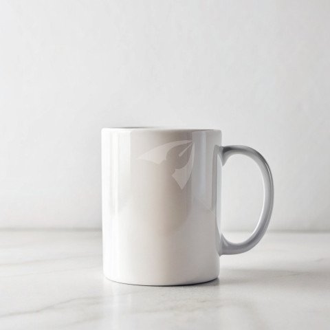 Coffee mug on a white background