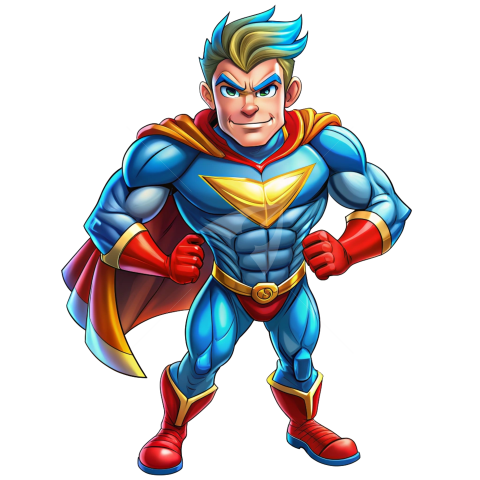 Superhero cartoon character design