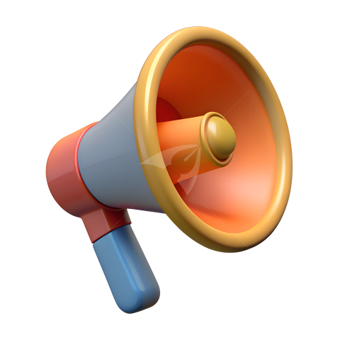 3d megaphone png