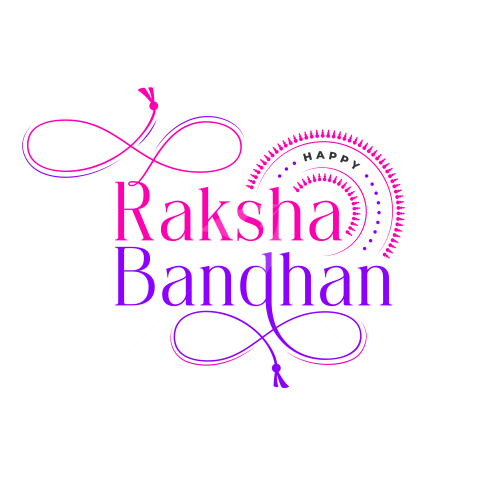 Happy Raksha Bandhan Text Typography