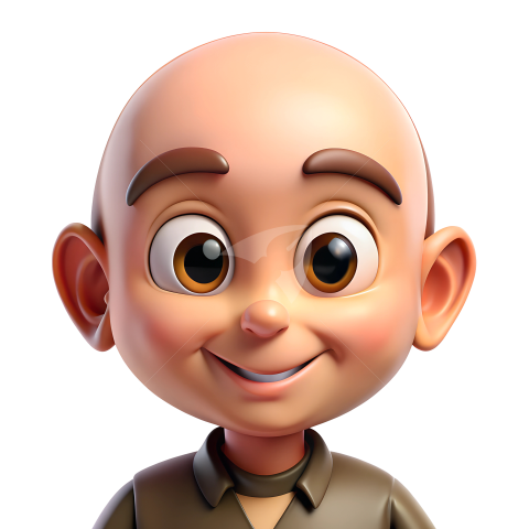 Bald cartoon character