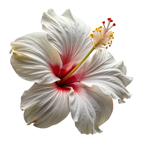 White Hibiscus flower Png
