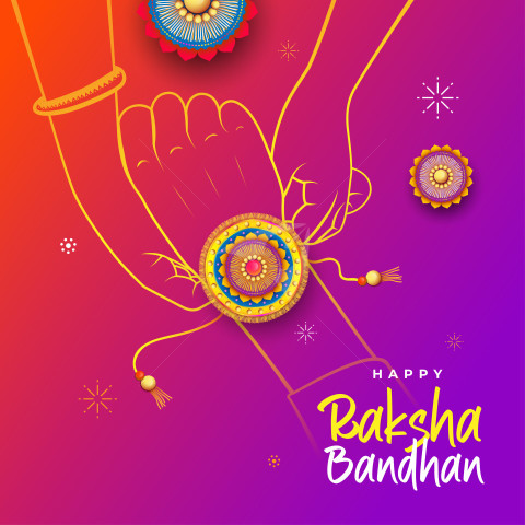 Happy Raksha Bandhan Post Template