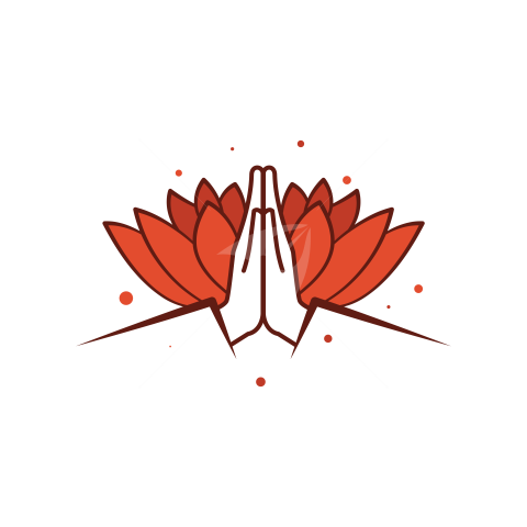 Namaste Folded Hands Vector Clipart