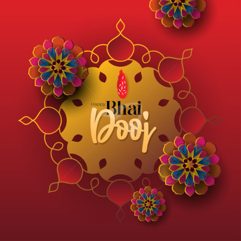 Happy Bhai Dooj Greeting Template