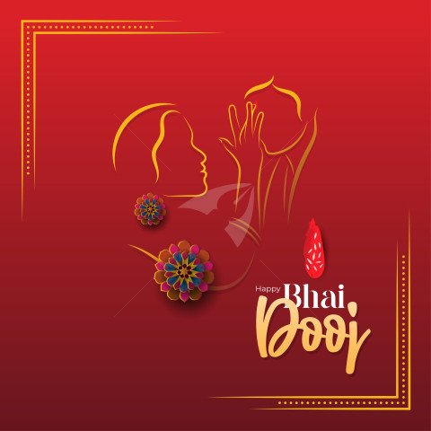 Happy Bhai Dooj Post Background Template