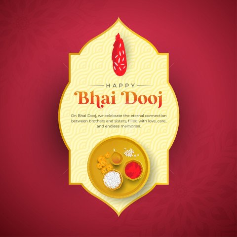 Happy Bhai Dooj Greeting Template