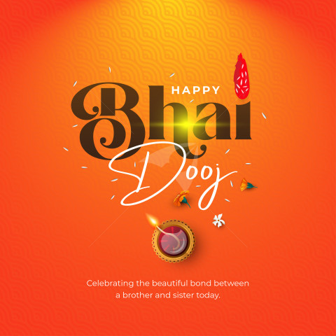 Happy Bhai Dooj Post Design Template