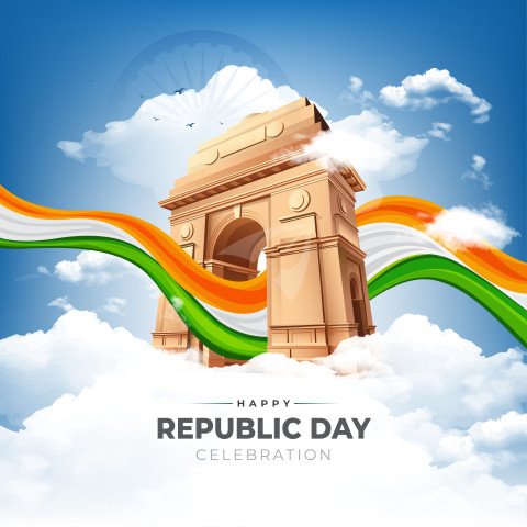 Republic Day Post Banner Template Design