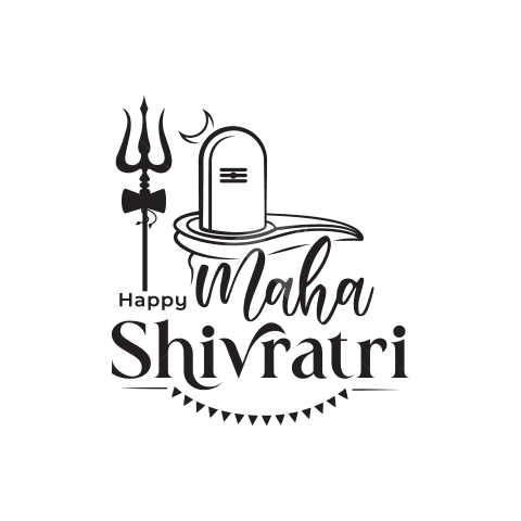 Happy Maha Shivratri Test Typography Design Template