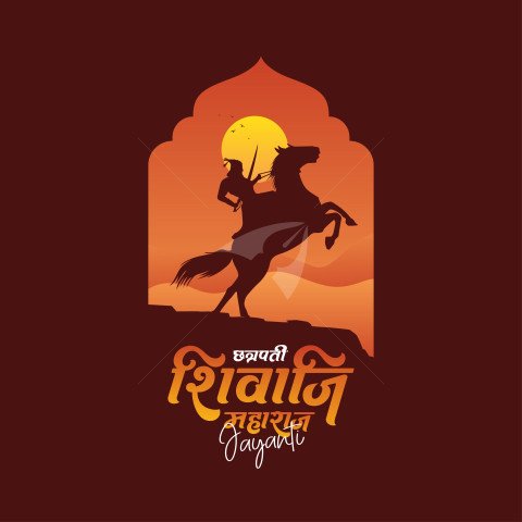 Chhatrapati Shivaji Jayanti Vector Design Template