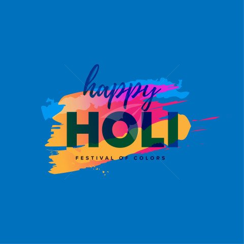 Creative Happy Holi Greeting Design Template