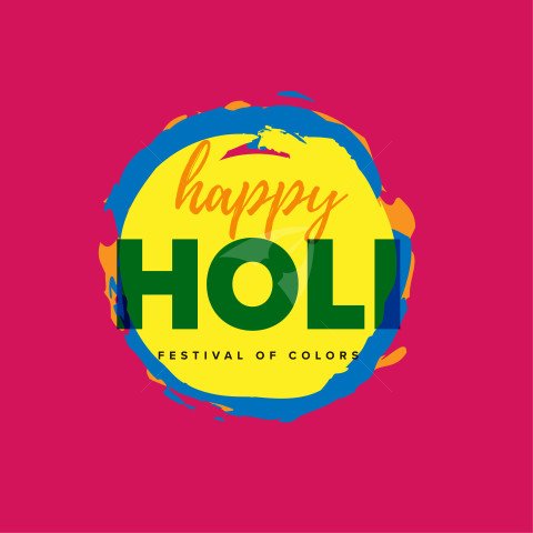 Creative Happy Holi Greeting Design Template