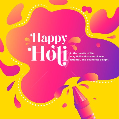 Happy Holi Background Design Template